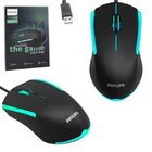 Mouse Usb Philips Gamer Preto Led 4 Cores Spk9314 1200dpi