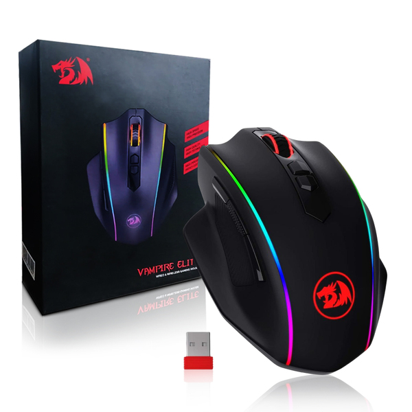 Mouse Wireless Gamer 16000 Dpi 8 Botoes Vampire Elite Rgb M68