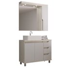 Móveis Para Banheiro Gabinete Com Cuba E Armário Com Espelho