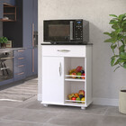 Móvel Com Rodinhas Branco Organizador Branheiro