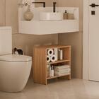 Móvel Organizador Multiuso Para Banheiro 50cm Freijó