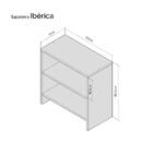 Móvel Organizador Multiuso Para Banheiro 50cm Preto