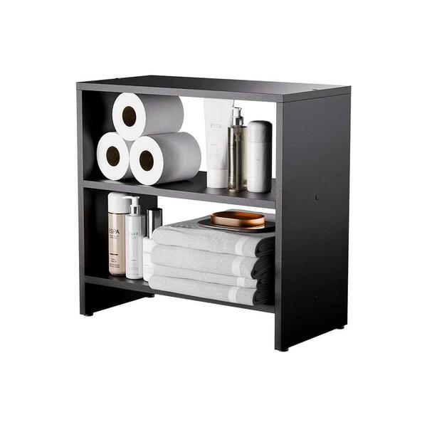 Móvel Organizador Multiuso Para Banheiro 50cm Preto
