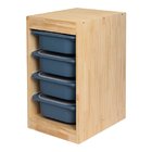 Móvel Organizador Para Até 4 Caixas Huya Madeira