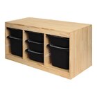 Móvel Organizador Para Até 9 Caixas Huya Madeira