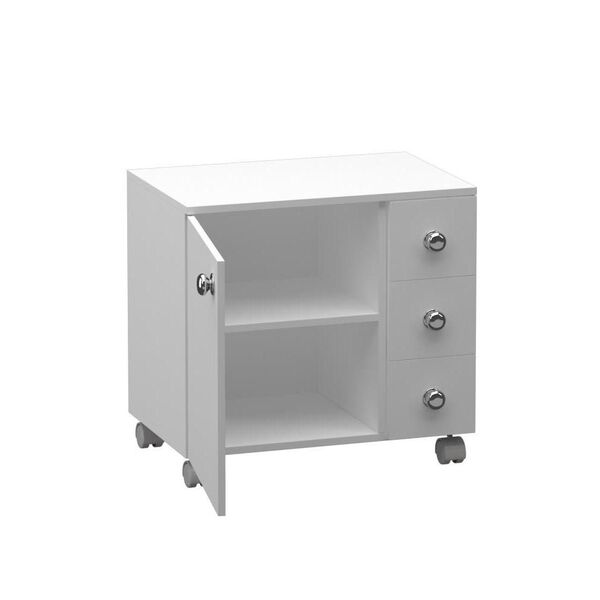 Móvel Para Banheiro Em Mdf Com 3 Gavetas Branco