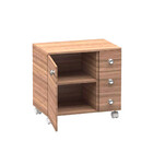 Móvel Para Banheiro Em Mdf Com 3 Gavetas Carvalho