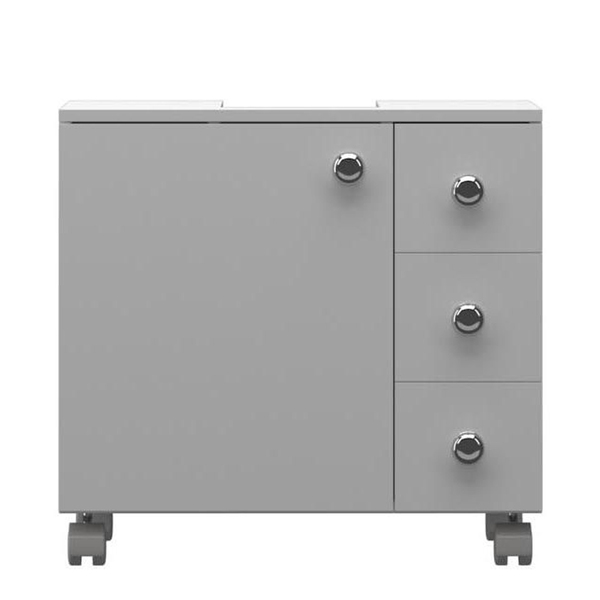 Móvel Para Banheiro Em Mdf Com 3 Gavetas Encaixe Para Lavatór