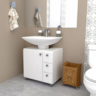 Móvel Para Banheiro Em Mdf Com 3 Gavetas Encaixe Para Lavatór