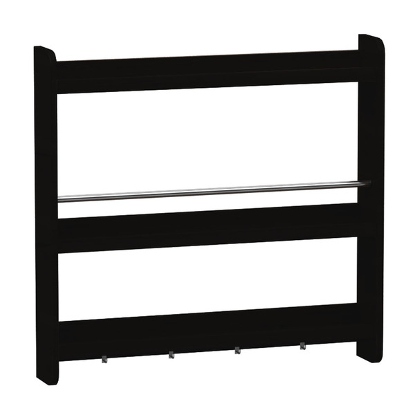 Móvel Parede Com Ganchos E Prateleiras Preto