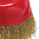 Mtx Escova De Aço Carbono Tipo Copo 100 Mm Rosca M14