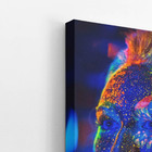 Mulher Com Maquiagem Neon Colorida Quadro Canvas 120x80cm