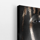 Mulher Preta Dourada De Perfil Foto Quadro Canvas 120x80cm
