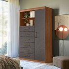 Multi-cômoda 1 Porta 6 Gavetas Marabá   Jatoba/grafite