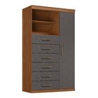 Multi-cômoda 1 Porta 6 Gavetas Marabá   Jatoba/grafite