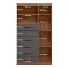 Multi-cômoda 1 Porta 6 Gavetas Marabá   Jatoba/grafite