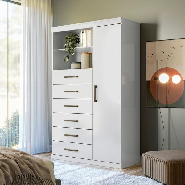 Multi-cômoda 1 Porta 6 Gavetas Marabá Branco