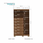 Multi-cômoda 1 Porta 6 Gavetas Marabá Com Espelho E Pés Jatoba