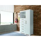 Multi-cômoda 1 Porta 6 Gavetas Marabá Com Pés Branco