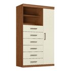 Multi-cômoda 1 Porta 6 Gavetas Marabá Jatoba/areia