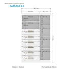 Multi-cômoda Marabá 1.6 Com Porta E 6 Gavetas - Pr Móveis