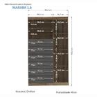 Multi-cômoda Marabá 1.6 Com Porta E 6 Gavetas - Pr Móveis