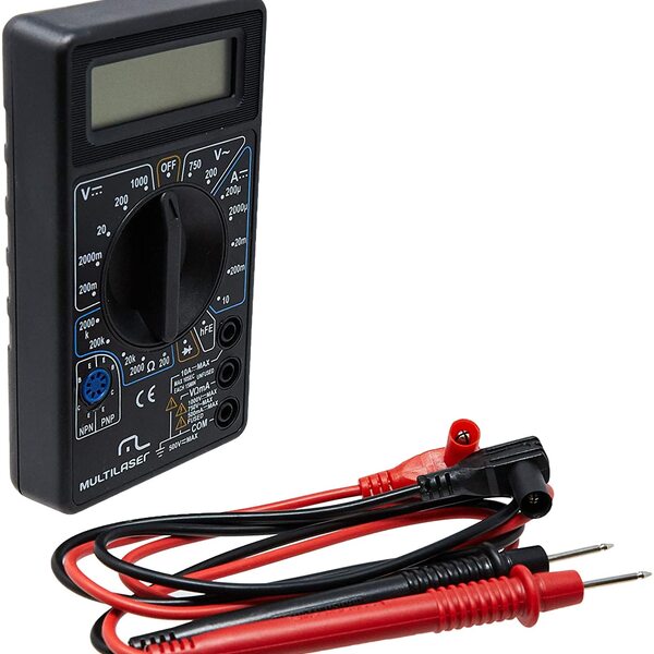 Multímetro Digital Corrente Ac Dc 1000v Bateria 9v Au325