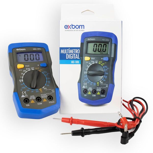 Multímetro Digital Profissional Exbom C/ Beep E Iluminação