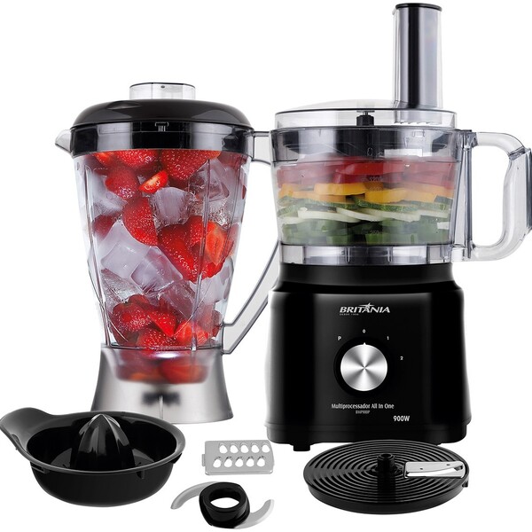 Multiprocessador All In One Preto 3 Em 1 - Britânia 220v