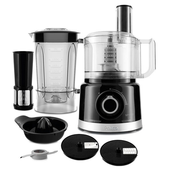 Multiprocessador De Alimentos Philco Pmp1500p 5 Em 1 Turbo Pr