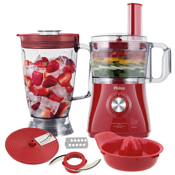 Multiprocessador Philco All In One Citrus Vermelho 800w 127v