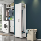 Multiuso 1 Porta 4 Prateleiras  Roma Cor Branco Poliman Móveis