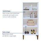 Multiuso 2 Portas 3 Prateleiras Araucaria Branco