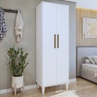 Multiuso 2 Portas 5 Prateleiras Aurora Kaiki Móveis Branco