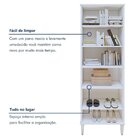 Multiuso 2 Portas 5 Prateleiras Aurora Kaiki Móveis Branco