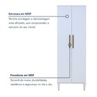 Multiuso 2 Portas 5 Prateleiras Aurora Kaiki Móveis Branco