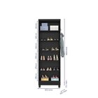 Multiuso 2 Portas 5 Prateleiras Preto