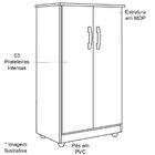 Multiuso 2 Portas Rosana Branco 1135 Ajl Móveis