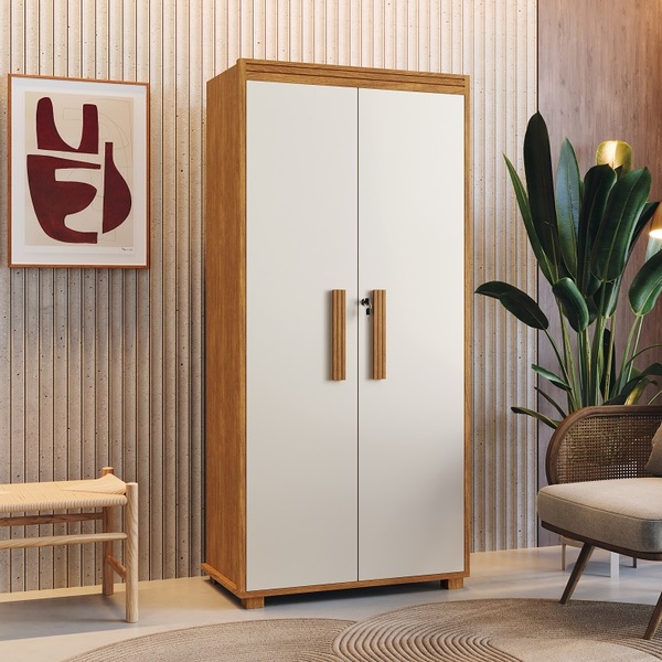 Multiuso Armário Atenas Versátil Mdf Camas Fenix Nature-off White