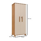 Multiuso Armário Dallas Duas Portas Com Chave Camas Fenix Cin