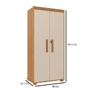 Multiuso Atenas 100% Mdf Com Chave Pés Madeira Cinamomo-off W