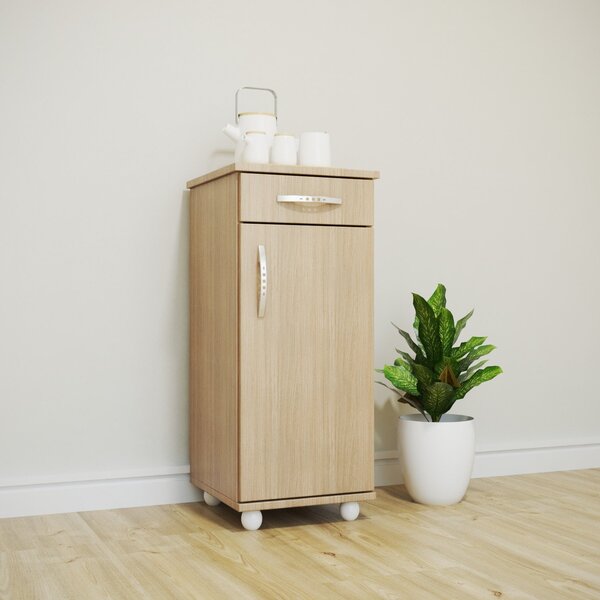 Multiuso Balcão Slim 1 Porta E 1 Gaveta Canela