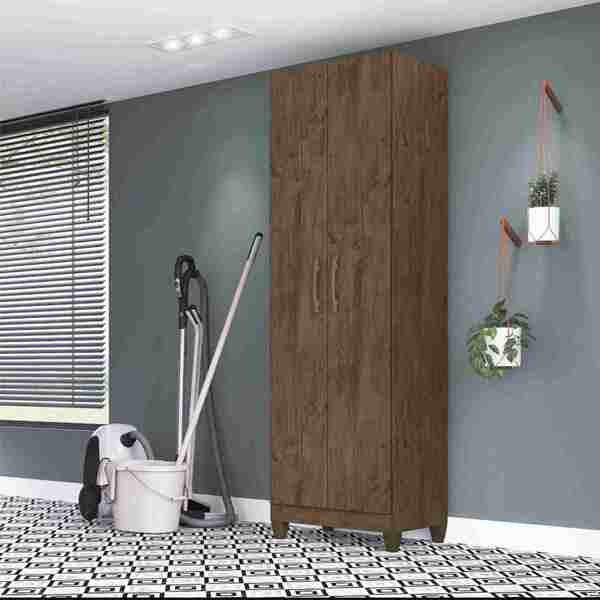 Multiuso Beth Castanho Wood 2 Portas Bnn Decor