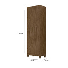 Multiuso Beth Castanho Wood 2 Portas Tana Decor