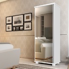 Multiuso Com Espelho 186cm Quarto Solteiro  Cor Branco