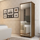 Multiuso Com Espelho 186cm Quarto Solteiro  Cor Malbec