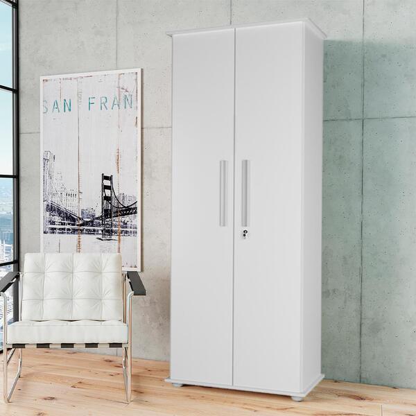 Multiuso Córdoba Duas Portas Com Chave - Branco - Móveis Prim