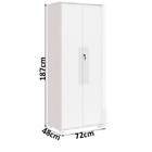 Multiuso Dallas 100% Mdf  Pés Em Madeira Com Chave Branco