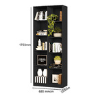 Multiuso Livreiro Duplo Estante Com Colmeia Preto