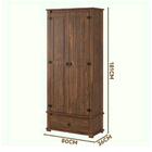 Multiuso Rústico Madeira Maciça 2 Portas 1 Gaveta Imbuia 4001